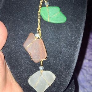 #96 handmade Seaglass hanging necklace